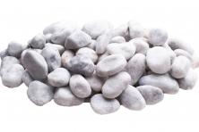 Мраморная галька Bianco Carrara